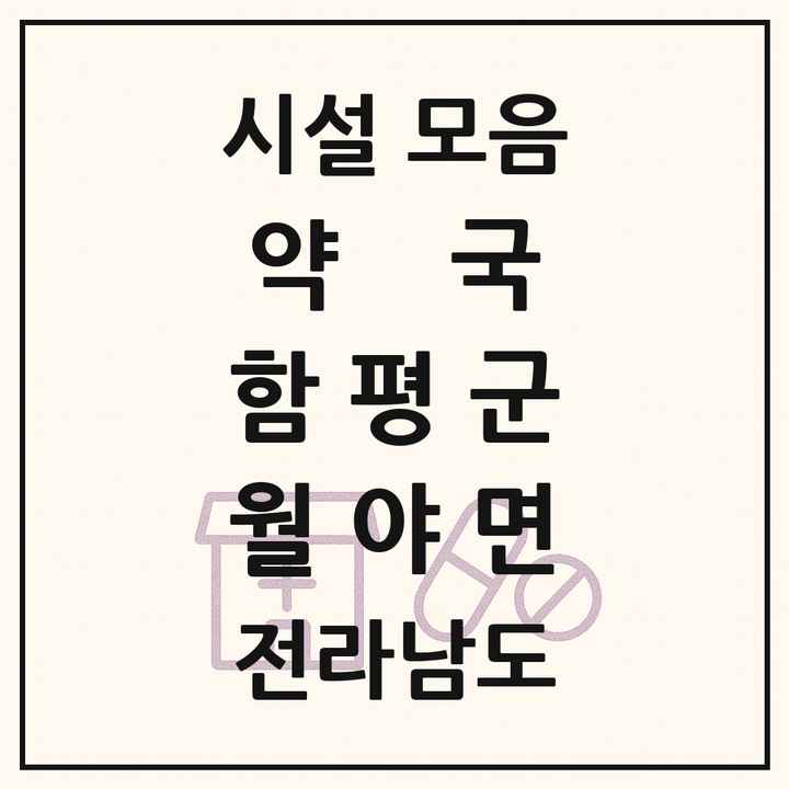 전라남도 함평군 월야면 약국 목록